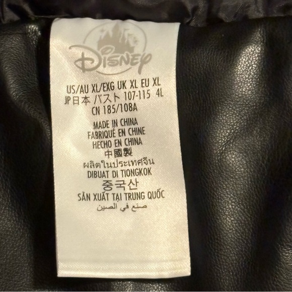 Disney Jacket Puffer Faux Zip Up Coat Hoodie Size XL - Picture 11 of 12
